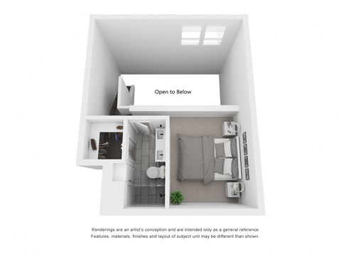 Floor plan for 1 bed, 1.5 baths, 1084 sqft